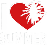I Love Summer Logo Island Palms Love Party Text Va T Shirt