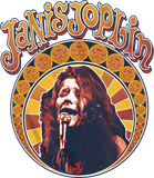Janis Joplin American Rock Artist Nouveau Circle T-Shirt