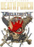 HOT TOUR Megadeth Five Finger Death Punch Tour 2022 T Shirt