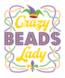 Crazy Beads Lady Mardi Gras Bead Lover