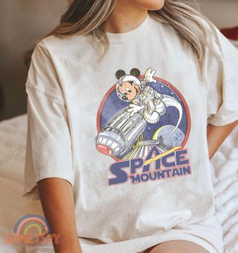 Vintage Space Mountain Tshirt, Retro 90s Disney Space Mountain Tshirt, Mickey And Friends Shirt