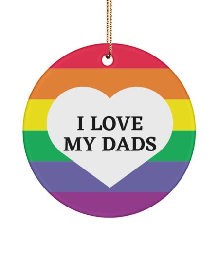 Gay dads Christmas ornament, gay pride ornament, LGBTQ parents birthday gifts