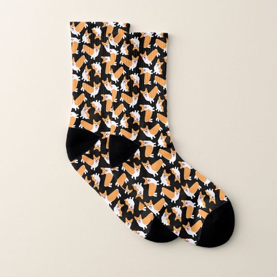 Corporate Excellence Funny Corgis in the Office Socks