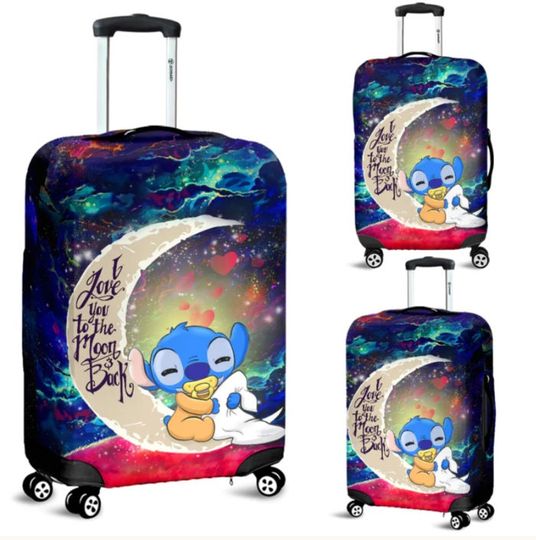 Stitch 3D All Over Print Luggage Cover, Stitch Travel Luggage