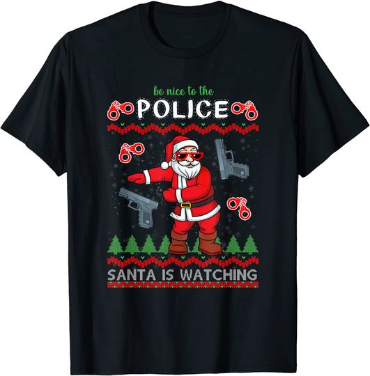 Police Officer Ugly Christmas Sweater Funny Policeman T-Shirt