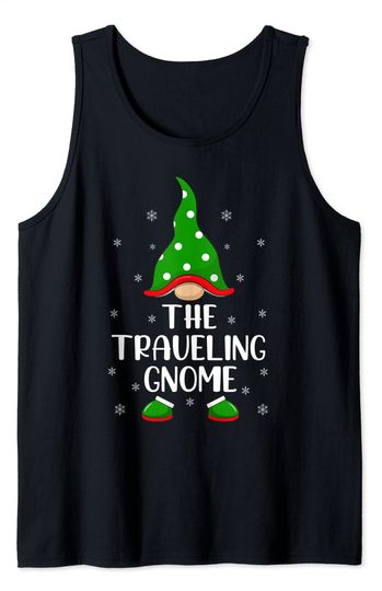 Funny Matching Family The Traveling Gnome Christmas Tank Top
