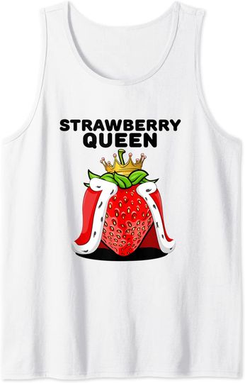 Strawberry Queen | Womens Strawberry Shirt Girls Strawberry Tank Top