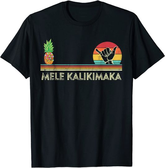 Shaka T-shirt Hawaiian Christmas pineapple