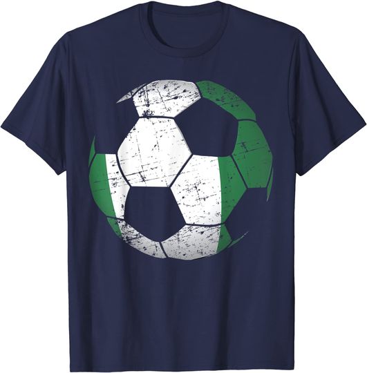 Nigeria Soccer Jersey T-shirt Ball Flag Jersey - Nigerian Football