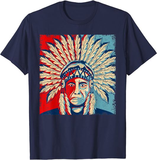 Indian Chief Native American Indian Headdress T-Shirt