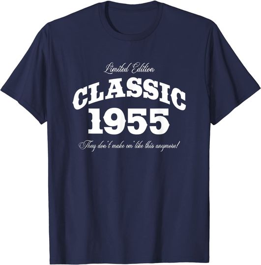 Gift for 65 Year Old: Vintage Classic Car 1955 65th Birthday T-Shirt