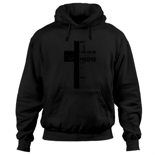 Jeremiah 29:11 Christian Bible Verse Gifts Cross Religious Hoodie