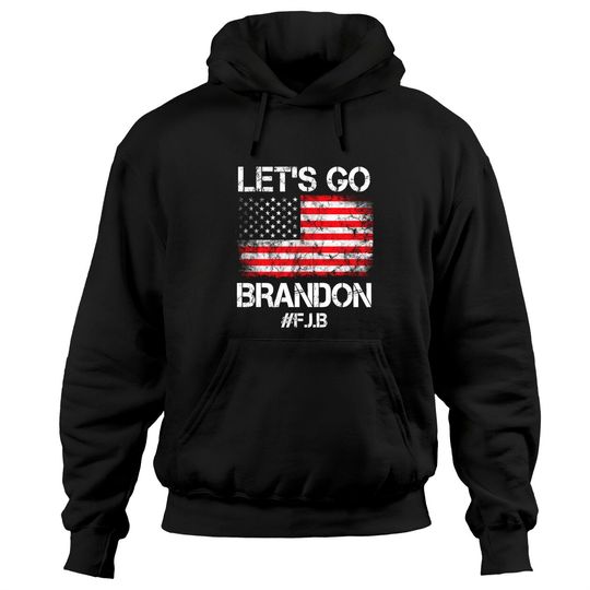 Let's Go Brandon Conservative Anti Liberal US Flag Pullover Hoodie