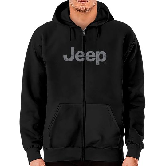 Jeep Iconic Distressed Logo Zip Hoodie