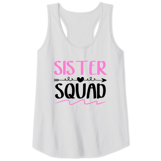 Cute Sister Squad Sisters Twins Siblings Relatives Design Tank Top