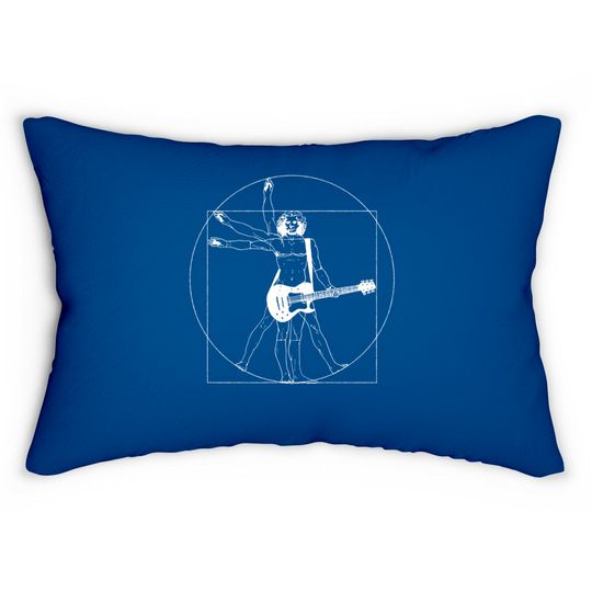 Origins of Rock - Music Lumbar Pillow, Funny Graphic Lumbar Pillow, Vintage Art Lumbar Pillow, Retro Guitar Lumbar Pillows