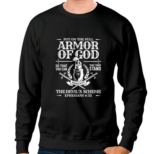 Armor of God Christian Bible Verse Religious Sweatshirts