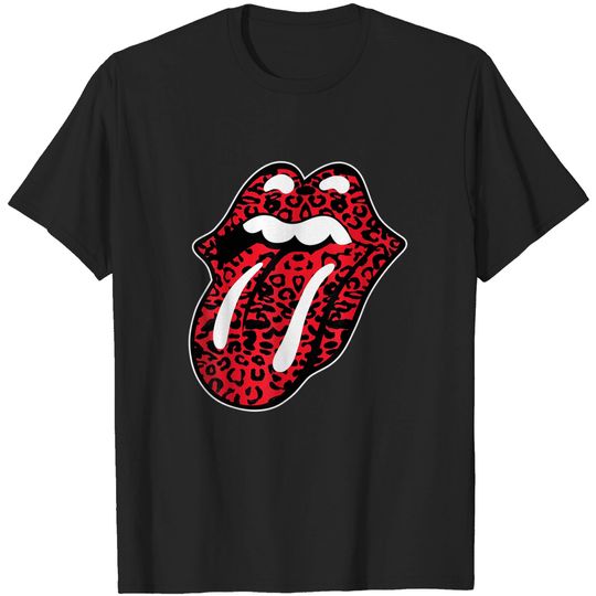The Rolling Stones Leopard Tongue Red T-Shirt