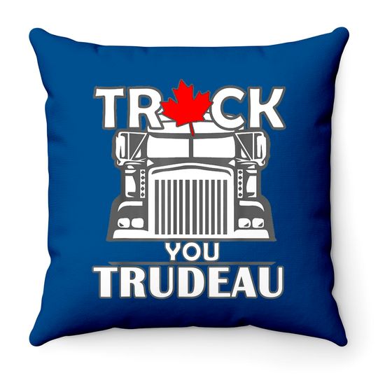 Truck You TRUDEAU World Freedom Convoy Canada USA Throw Pillows