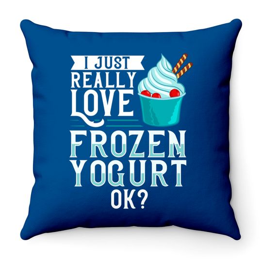 Frozen Yogurt Froyo Recipes Machine Ice Cream Throw Pillows