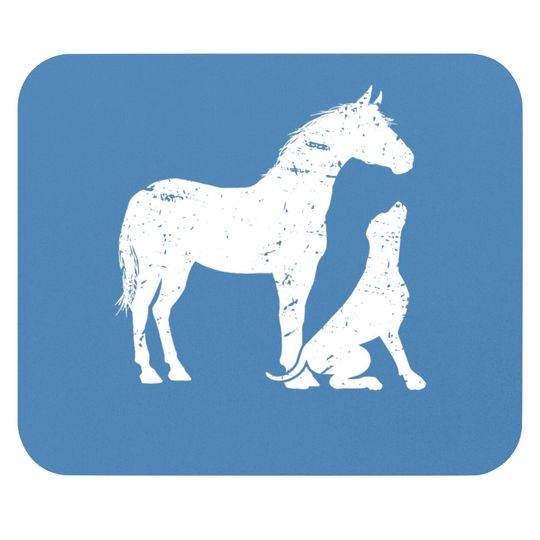 HORSE and DOG Motif for women and men Horse Dog Lover Mouse Pads