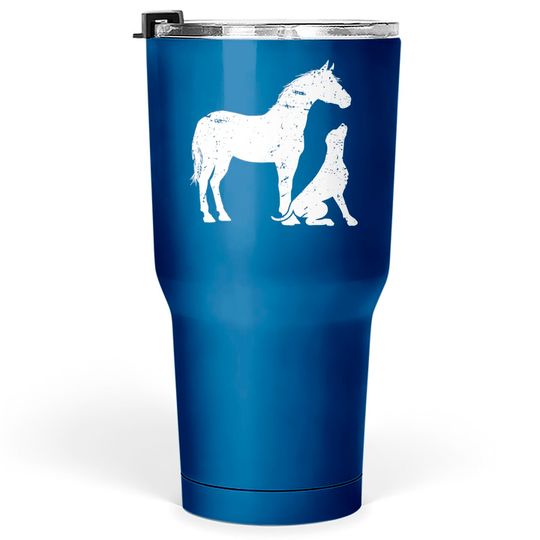HORSE and DOG Motif for women and men Horse Dog Lover Tumblers 30 oz