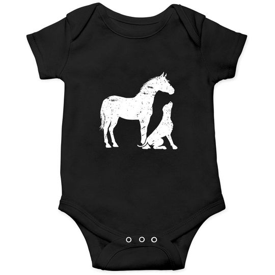 HORSE and DOG Motif for women and men Horse Dog Lover Onesie