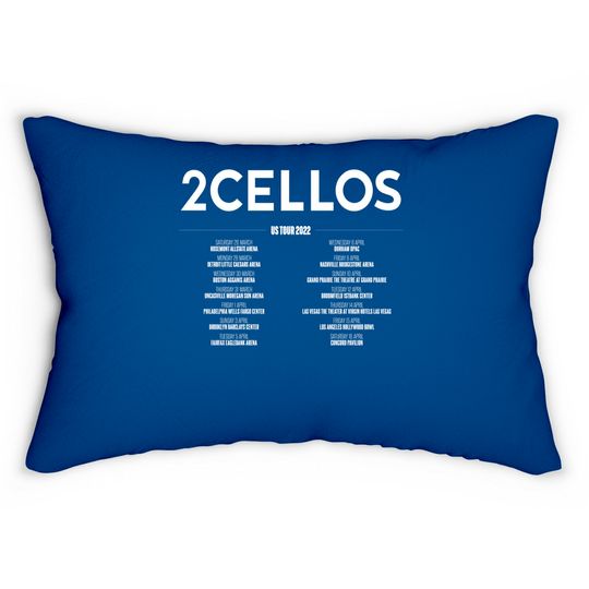 2CELLOS Dedicated US Tour 2022 Lumbar Pillows, 2CELLOS 2022 Tour Lumbar Pillow