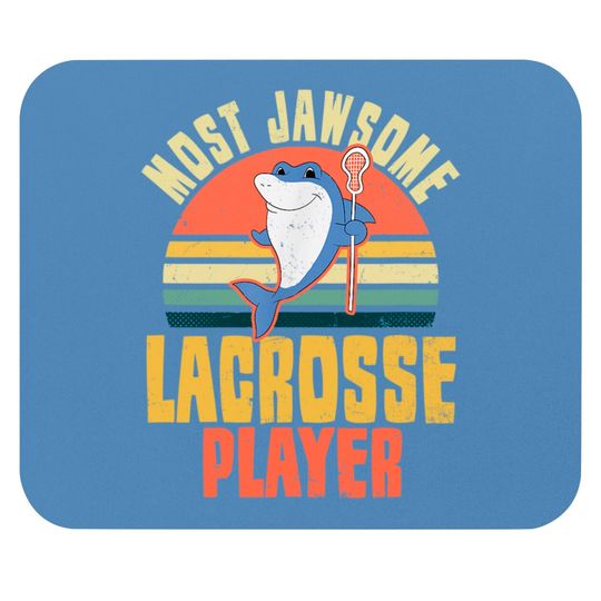 Best Lacrosse Player Design Jawsome Shark Mouse Pads