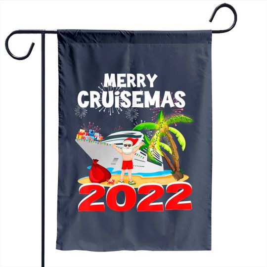 Merry Cruisemas 2021 Christmas Santa Claus Cruise Garden Flag