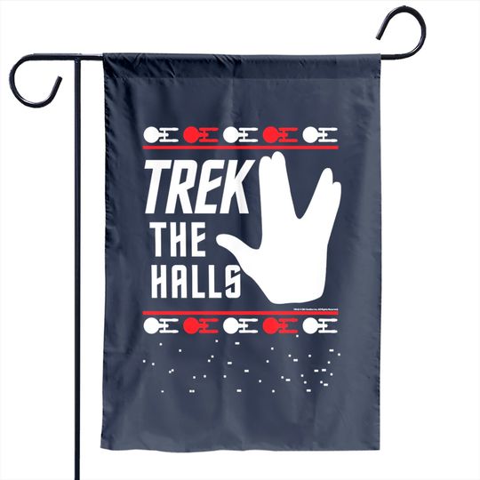 Star Trek The Halls Ugly Christmas Classic Garden Flag