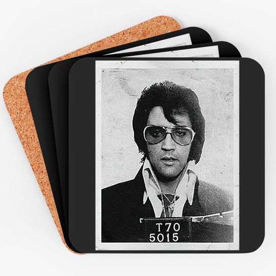 Elvis Presley Mugshot Poster Coaster