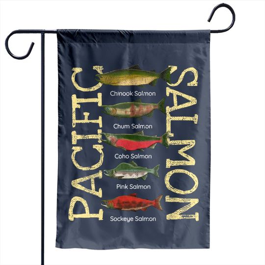 Pacific Salmon Fishing Garden Flag