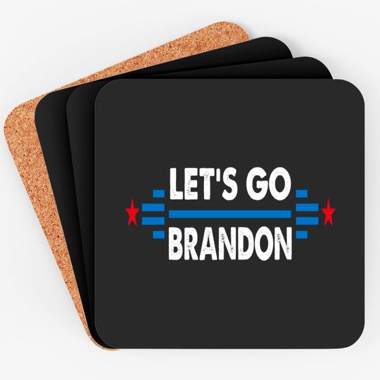 Let's Go Brandon Conservative Anti Liberal Us Flag Coaster