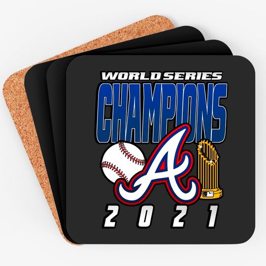 Atlanta Braves 2021 World Series Champions Vintage Coasters
