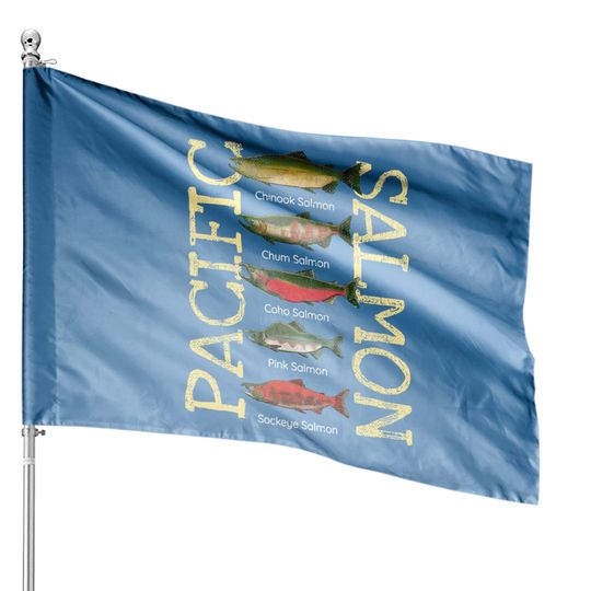 Pacific Salmon Fishing House Flag