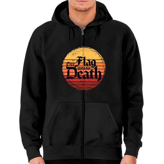 Our Flag Means Death on retro sunset Essential Zip Hoodies
