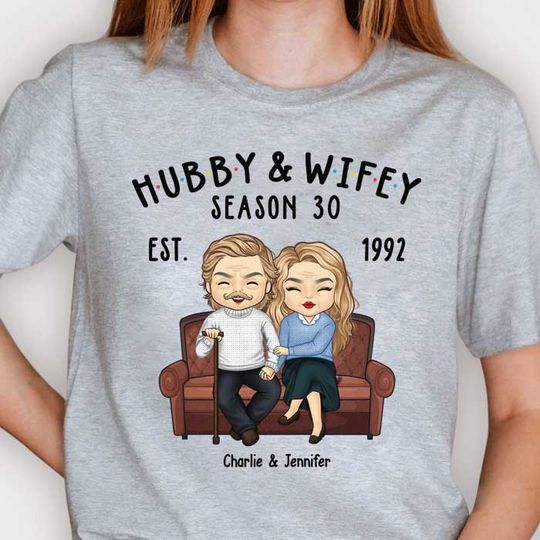 Hubby And Wifey Season - Anniversary Gifts, Gift For Couples, Husband Wife - Personalized Unisex T-shirt