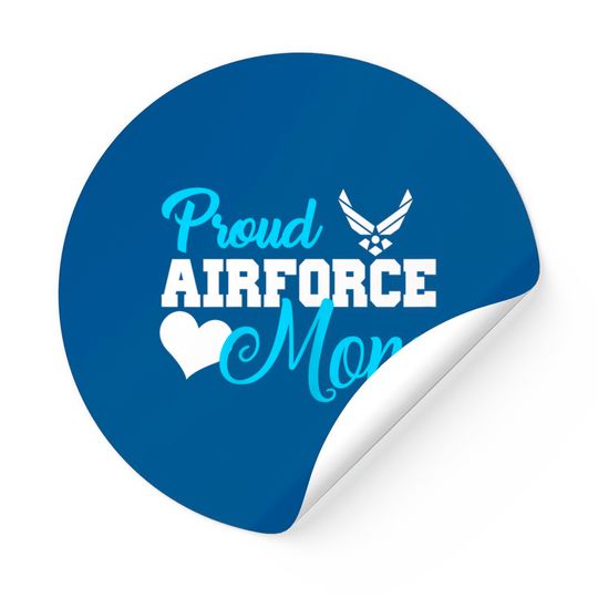 Proud Air Force Mom Heart Military Family Sticker