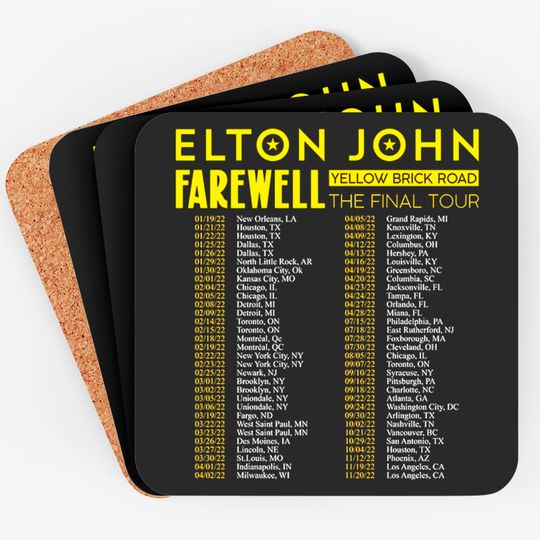 Elton John Farewell Tour 2022 Coasters