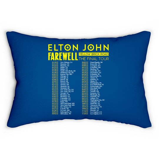 Elton John Farewell Tour 2022 Lumbar Pillows