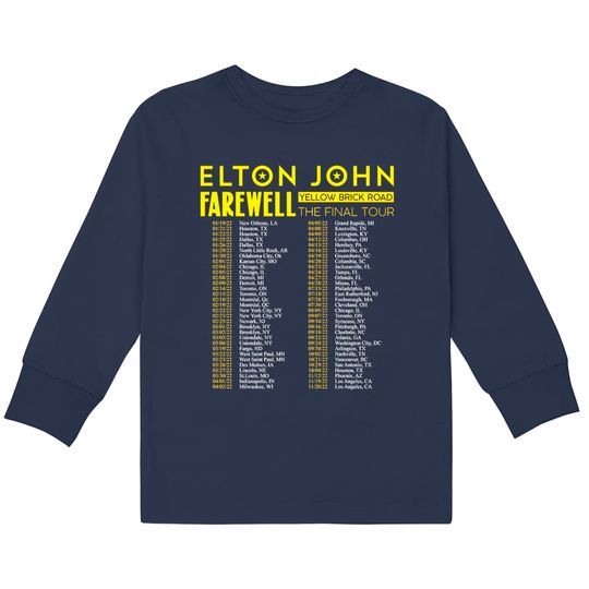 Elton John Farewell Tour 2022  Kids Long Sleeve T-Shirts