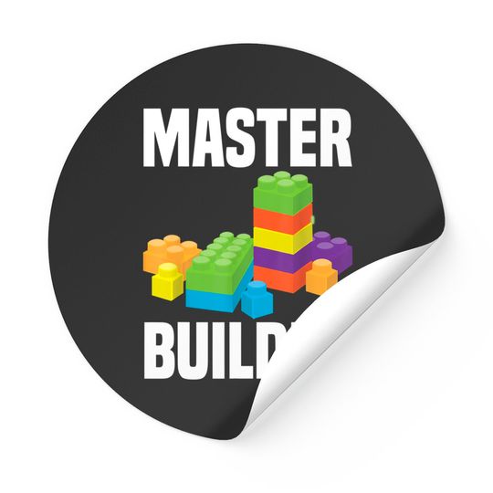 Lego Sticker Cool Master Builder Funny Building Blocks