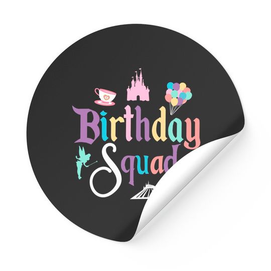 Birthday Squad Colorful Disney Sticker