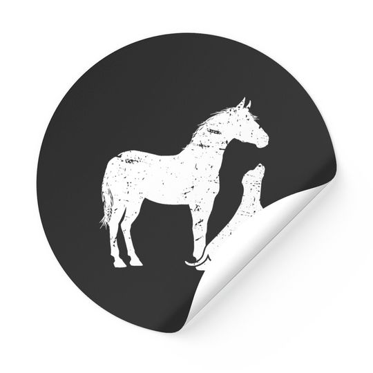 Horse And Dog Motif For Women And Men Horse Dog Lover Sticker