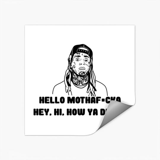 Lil Wayne Hello Mother  Hey Hi How Ya Derrrn Sticker