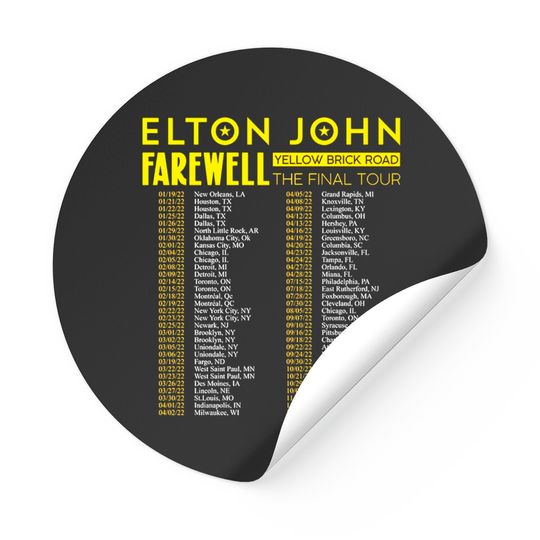Elton John Farewell Tour 2022 Sticker