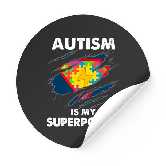 Autism Is My Super Power Superhero Sticker, Autism Awareness