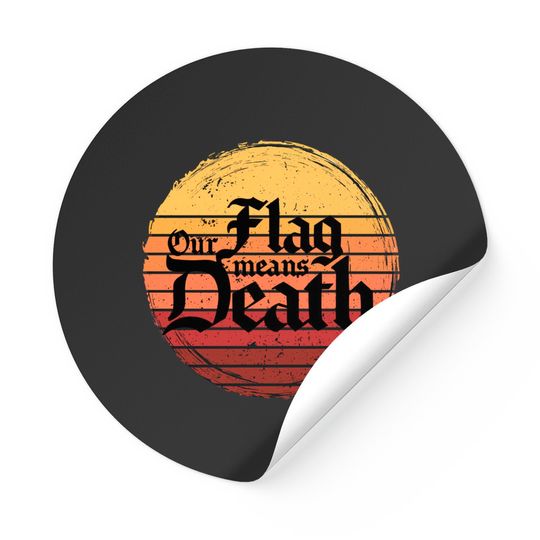 Our Flag Means Death On Retro Sunset Essential Sticker