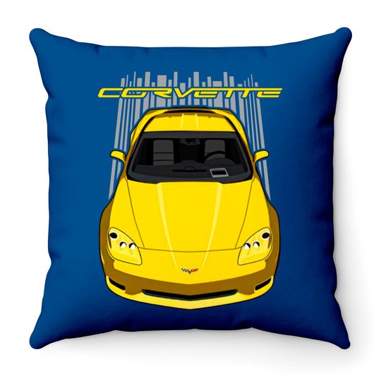 Corvette C6 - Yellow - Corvette C6 - Throw Pillows